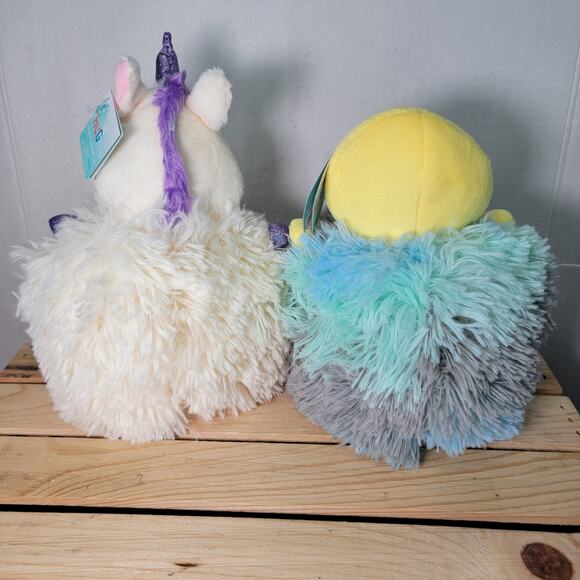Set of 2 HUG Fuzzy Plushes: Fluffy Unicorn & Fluffy Duck - NWT - Picture 3 of 8